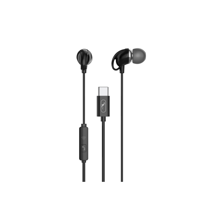 Навушники SkyDolphin SR27 with mic for Type-C black