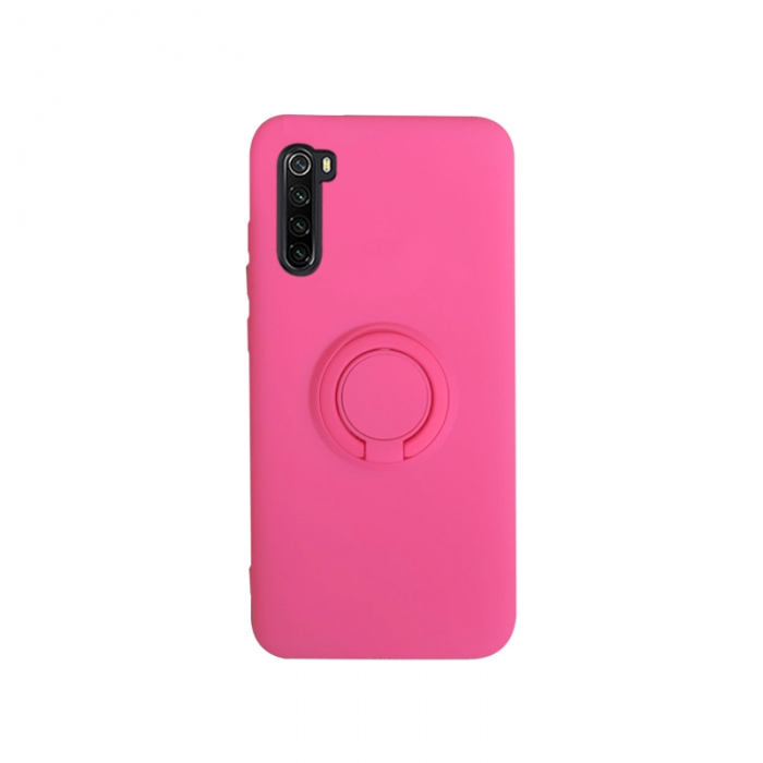 Накладка Soft Silicone Case vs Magnet Ring Xiaomi REDMI NOTE 8 Rose Red*